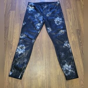 Guess Brittney Silver Zipper Leggings Women’s Size 30 YKK Designer Denim A2